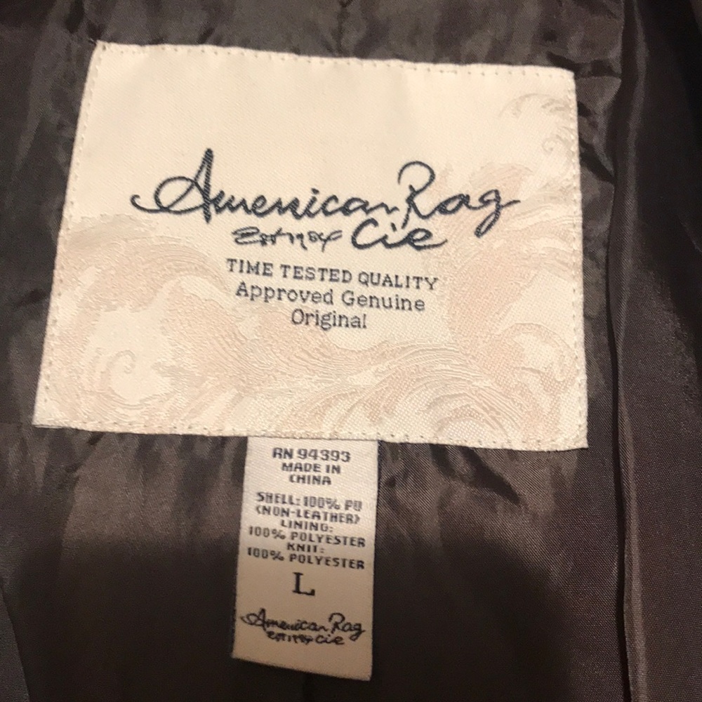 New American rag faux leather jacket